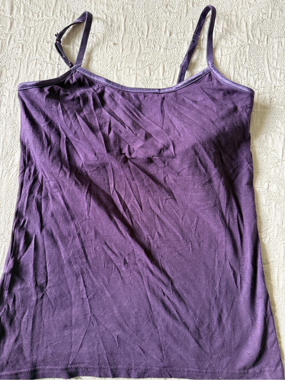 Suzy Shier Deep Purple Adjustable Strap Camisole